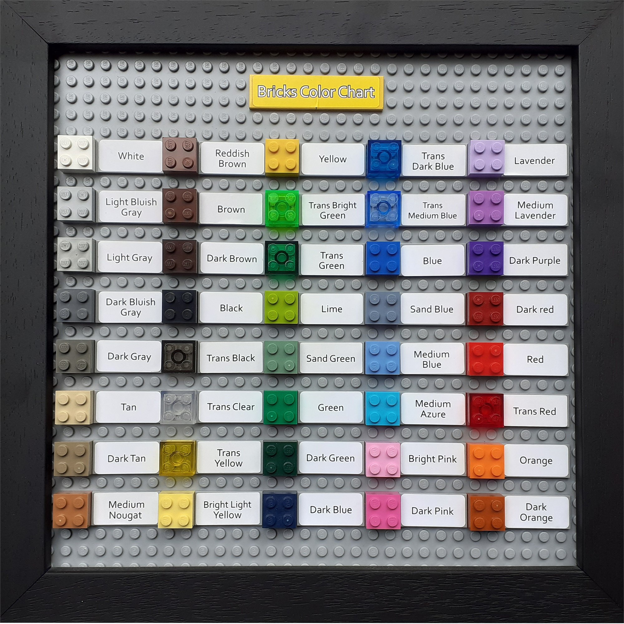 FaBiOX - Bricks Color Chart - quadretto campioni colori LEGO