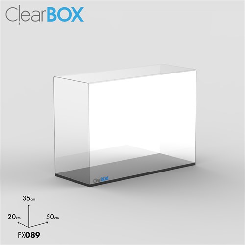 Teca ClearBox per set LEGO 42159 Yamaha MT-10 SP su supporto con targhetta